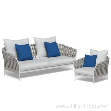 outdoor furniture rope sofa set hotel garden sofa